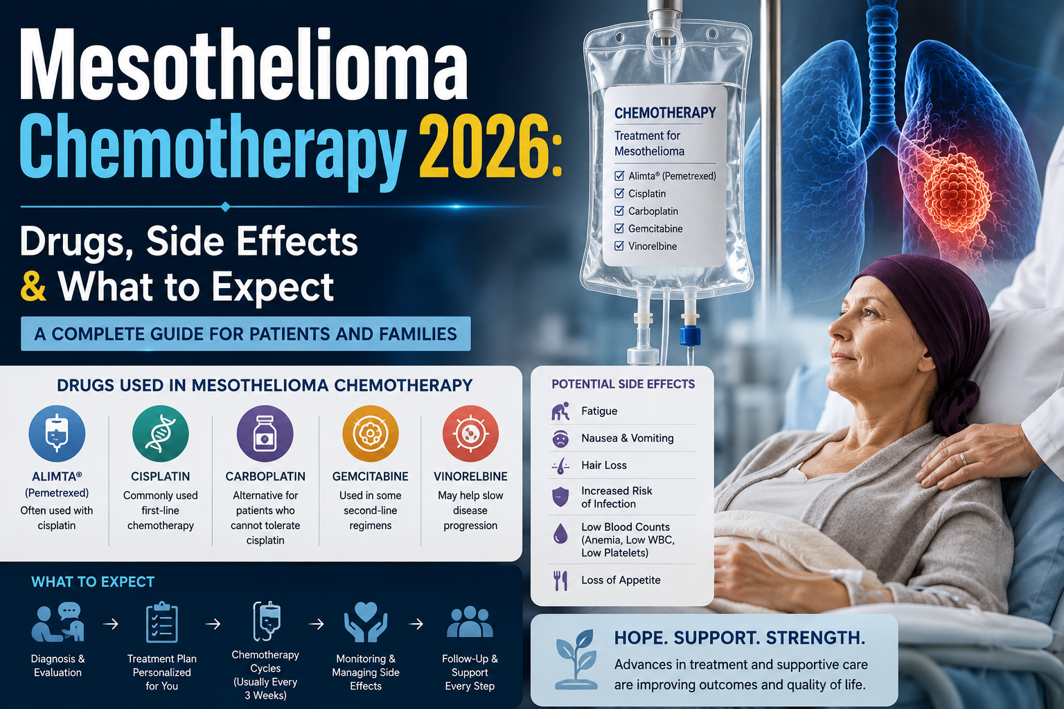 Mesothelioma Chemotherapy 2026: Drugs, Side Effects & What to Expect