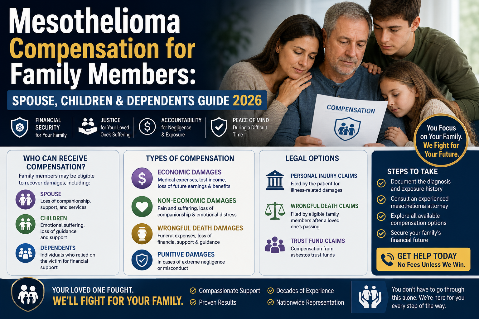 Mesothelioma Compensation for Family Members: Spouse, Children & Dependents Guide 2026